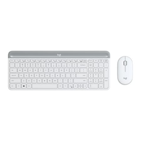Logitech Mk470 Slim Wrls Kb Mouse White 920009443